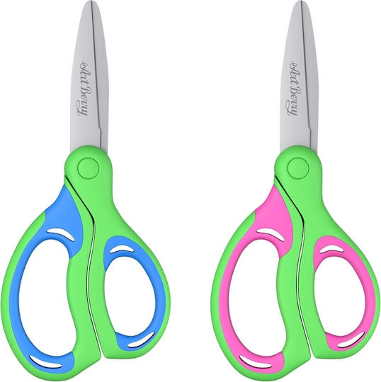 ErichKrause Kinder Schere für Handwerksarbeiten 15cm mit Rostfreier Stahl Klinge Grün