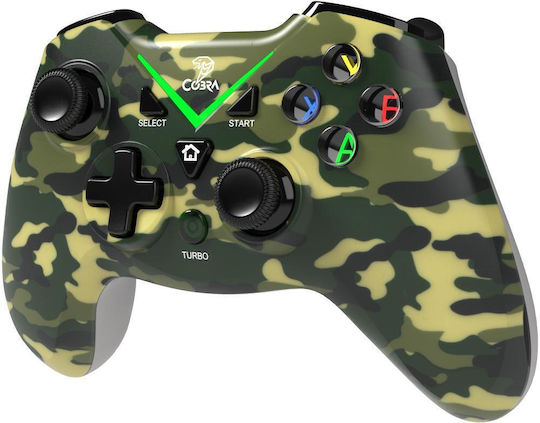 Cobra QSP306 Безжичен Геймпад За PC PS3 Xbox One Зелен