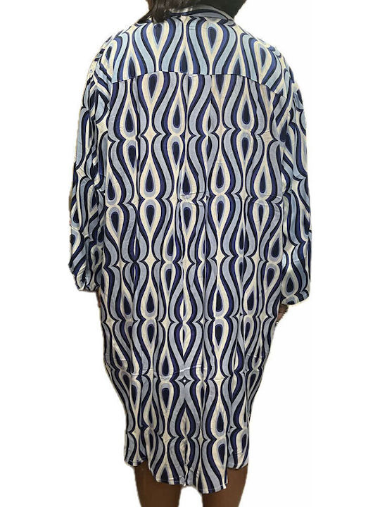 Platinum Fashion Women's Caftan Beachwear Blue Shades