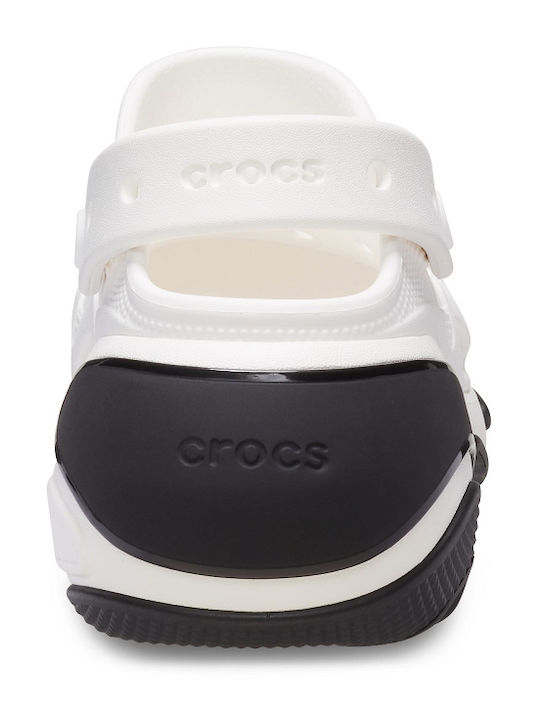 Crocs Bubble Crush Σαμπό Λευκά