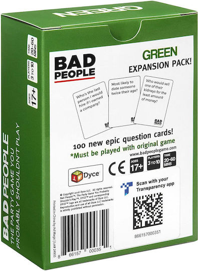 Разширение на играта Bad People за 3-10 играчи 17+ години (EN) Dyce Games