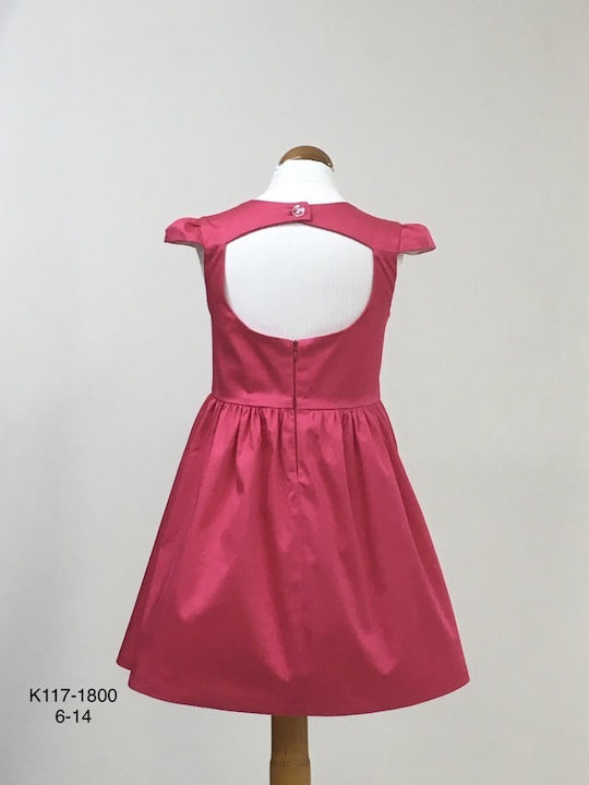 Avelix Mädchen Kleid Ärmellos Fuchsie