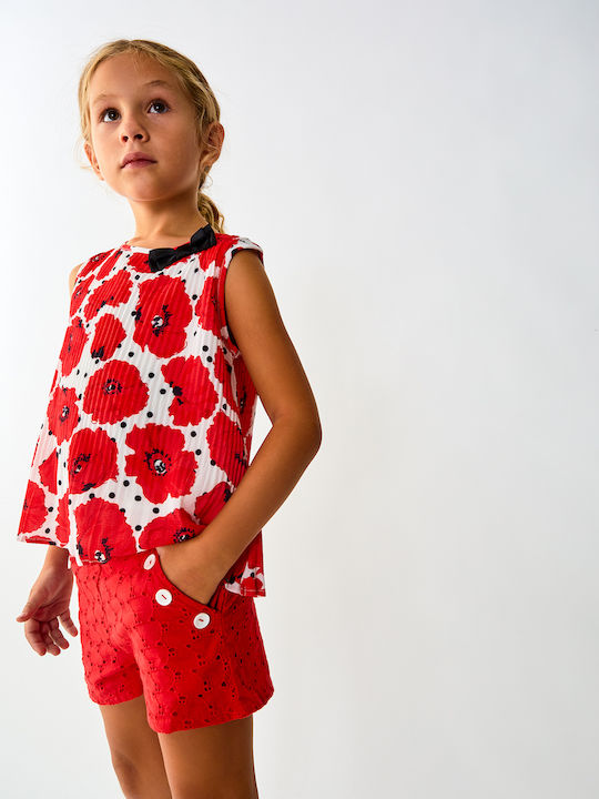 Kinder-Shorts/Bermudas Stoff Rot