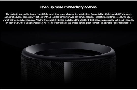 Xiaomi Speaker Αδιάβροχο Ηχείο Bluetooth 40W με Διάρκεια Μπαταρίας έως 5 ώρες Μαύρο