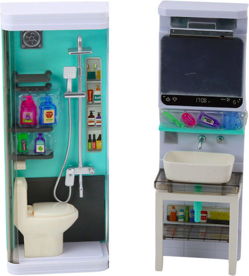 Bathroom Play Set 4in1 Shower Toilet Washing Machine Accessories