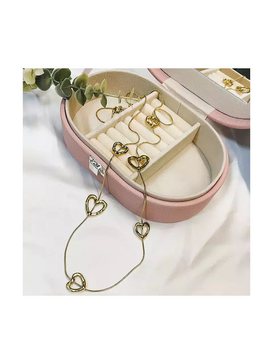 Awear Leona Necklace with design Heart from Gold Plated Steel