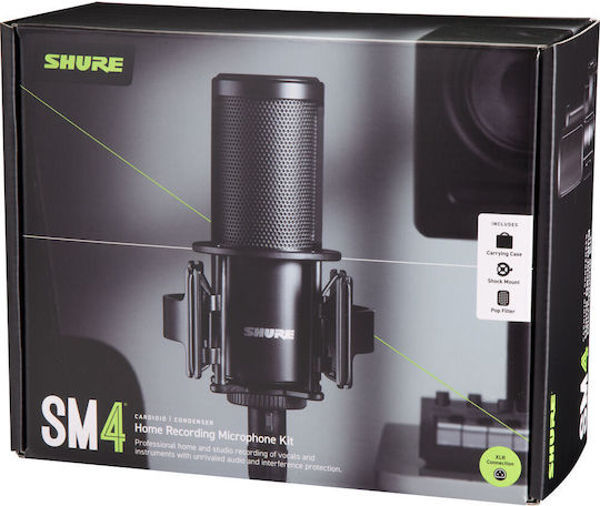 Shure SM4-K Ασύρματο Πυκνωτικό Μικρόφωνο Shock Mounted για Φωνητικά