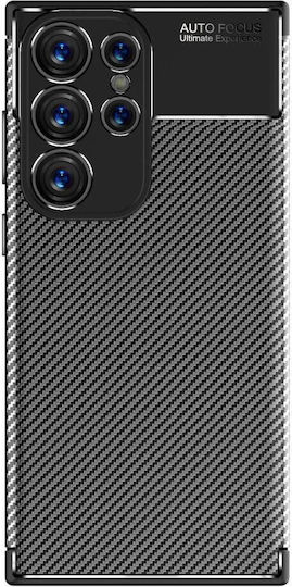 Ancus Autofocus Carbon Fiber Back Cover Silicone Durable Black (Galaxy S24 Ultra)