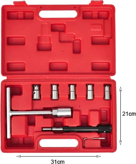 Σετ Καθαρισμού Μπεκ 11τμχ Diesel Injector Seat Cutter Decarbon Cleaner Kit 11pcs 089106