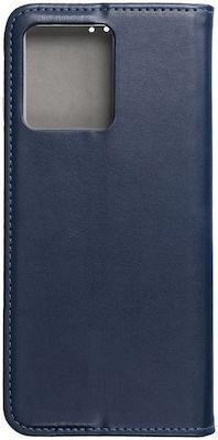 Smart Book Fabric / Silicone / Plastic Navy Blue (Motorola Edge 40 Neo)