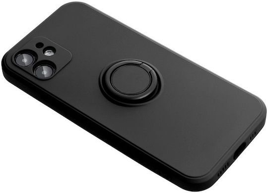 Ring Back Cover Σιλικόνης / Πλαστικό Μαύρο (Redmi Note 13 4G)
