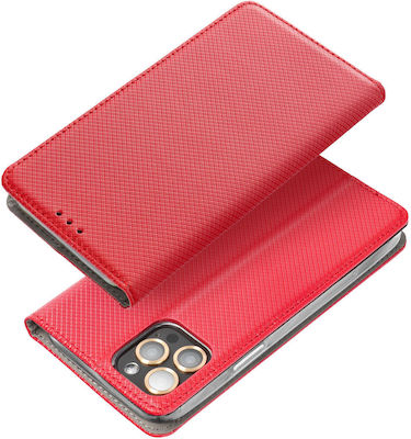 Smart Synthetic Leather Book Red (Moto E22)