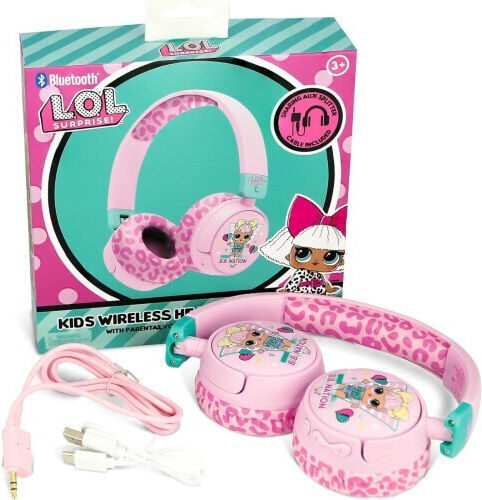 OTL L.O.L Surprise! B.B. Nation Wireless / Wired On Ear Headphones with 24 hours of Operation Pink