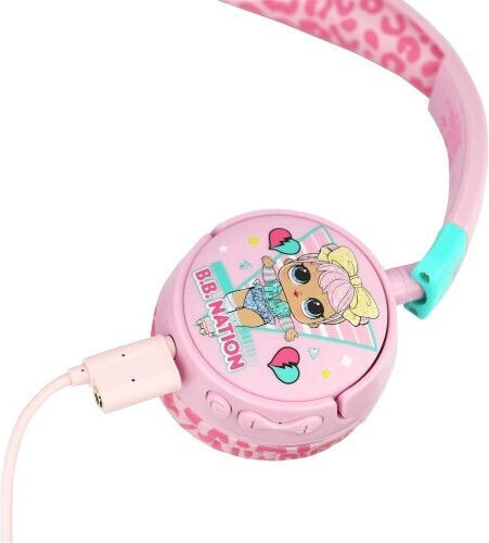 OTL L.O.L Surprise! B.B. Nation Wireless / Wired On Ear Headphones with 24 hours of Operation Pink