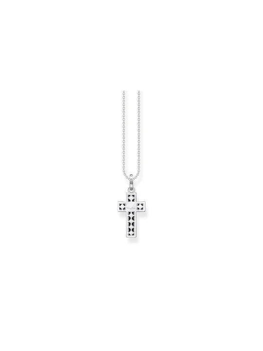 Thomas Sabo Black Cross from Silver