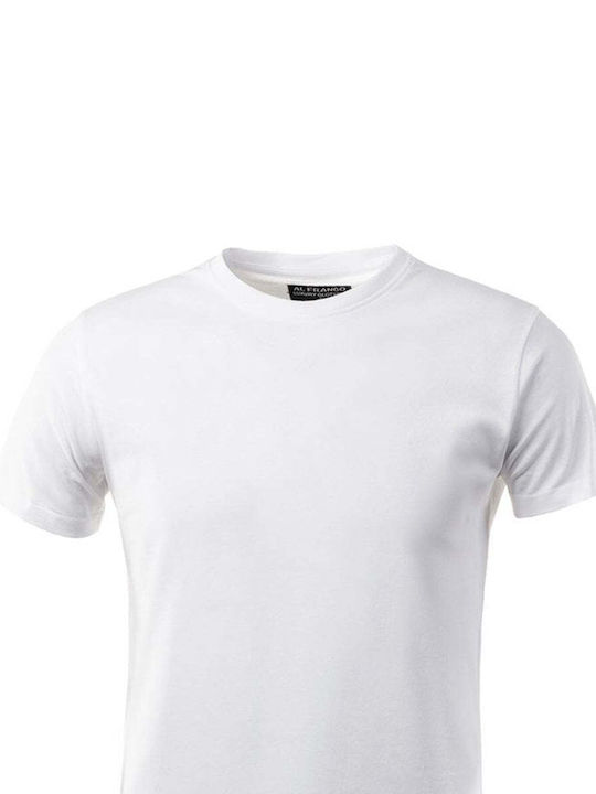 Al Franco Men's Short Sleeve T-shirt White