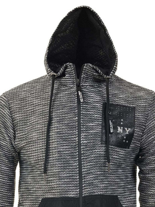 Urba Boy Men's Sweatshirt Jacket with Hood Gray