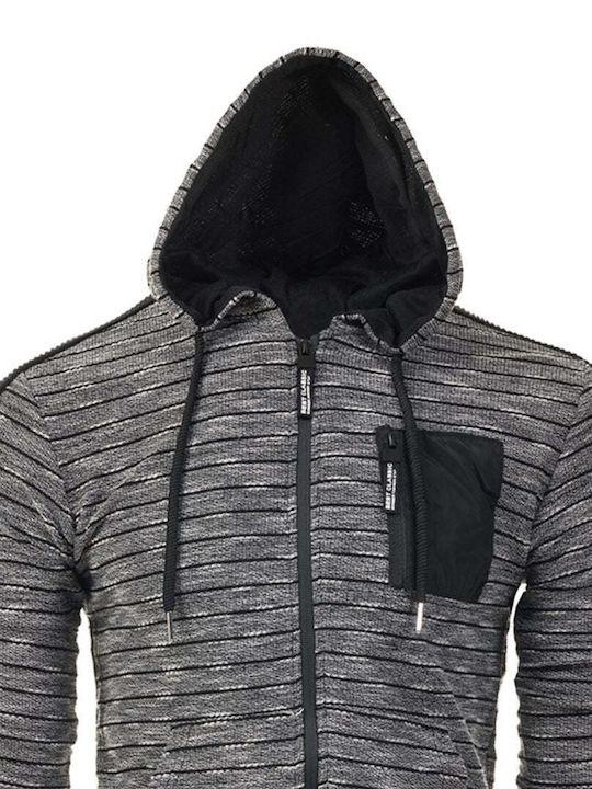 Urba Boy Men's Sweatshirt Jacket with Hood Gray