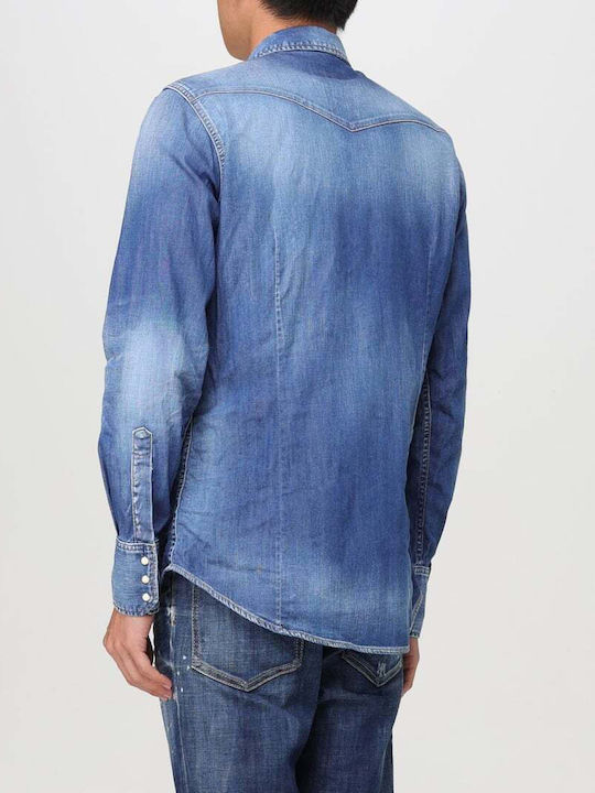 Dsquared2 Men's Shirt Long Sleeve Blue