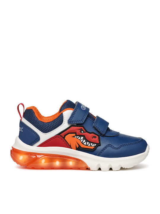 Sneaker Încălțăminte sport Joasa pentru copii Anatomici cu scai și lumini Albastre