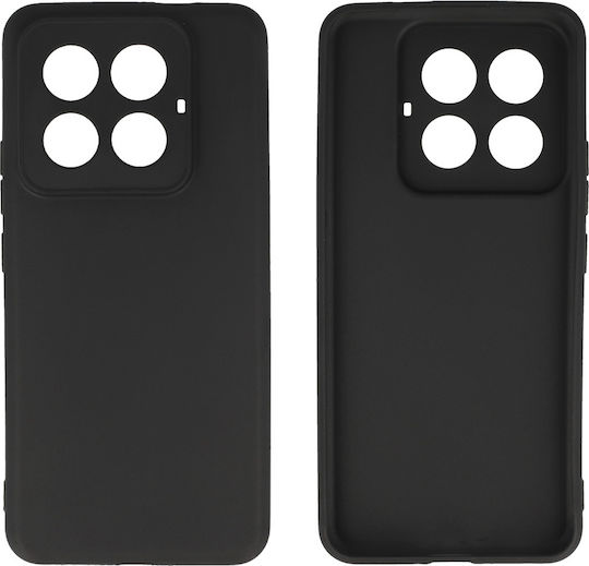 Powertech Umschlag Rückseite Silikon Schwarz (Xiaomi 14 Pro)