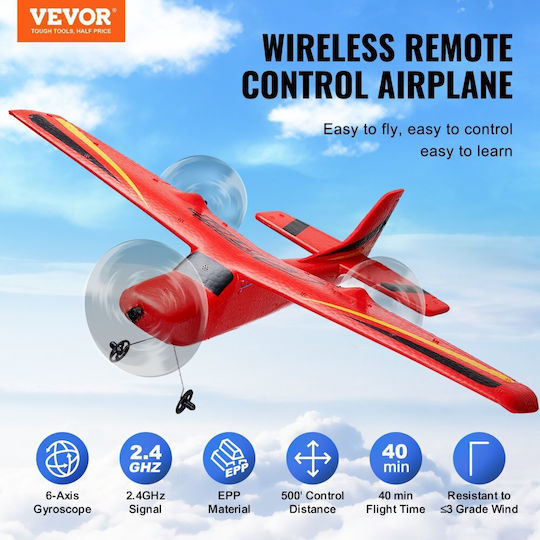 Vevor Remote Controlled Airplane Red