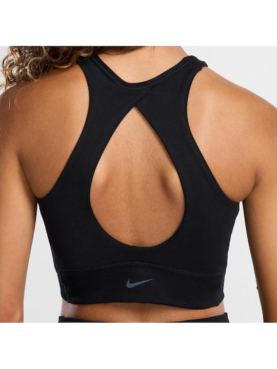 Dri-FIT One Twist Γυναικείο Αθλητικό Μπουστάκι Μαύρο με Επένδυση