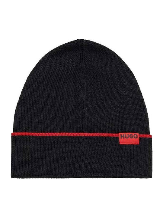 Set with Beanie Knitted in Black color