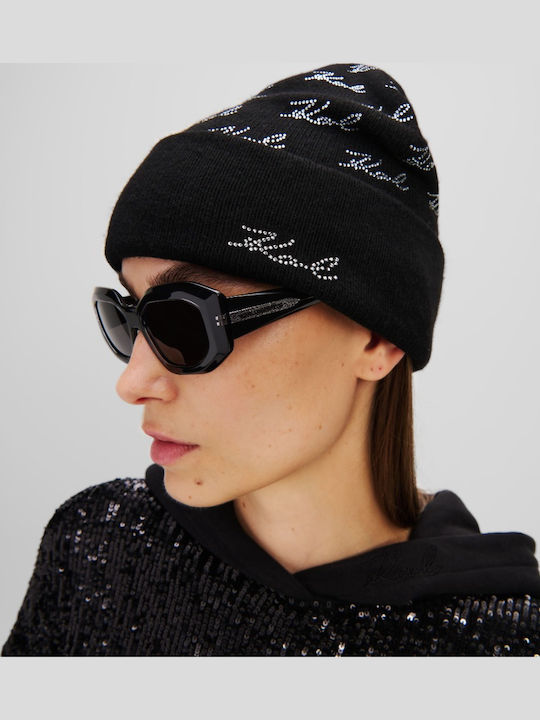 Beanie Beanie Knitted in Black color