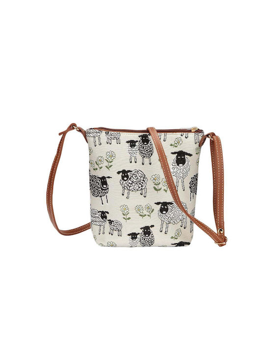 Signare Spring Lamb Damen Tasche Crossbody Beige