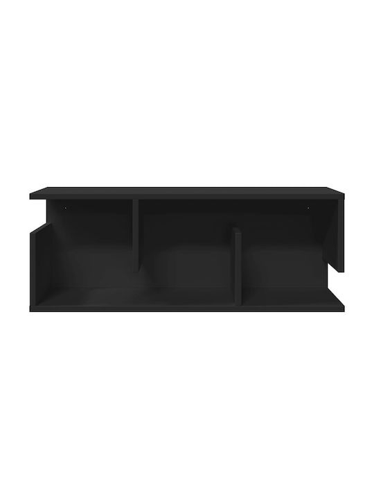 Black Wall Cabinet 80x20x30 cm Engineered Wood Black 80 x 20 x 30 Cm