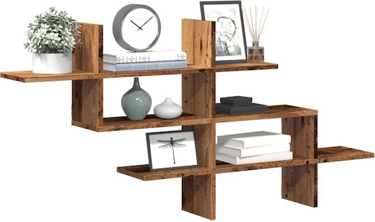 Vidaxl Wall Shelf Old Wood Look 124.5x18x60.5cm Chipboard 1 Piece Brown