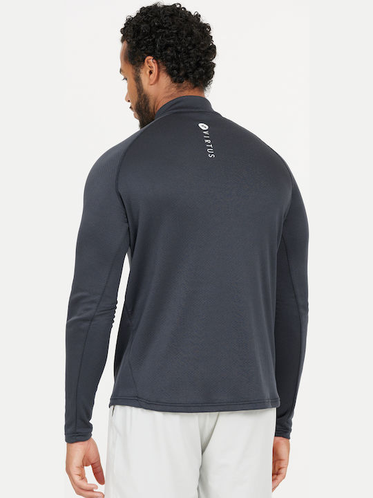 Long Sleeve Athletic Blouse Blue Nights