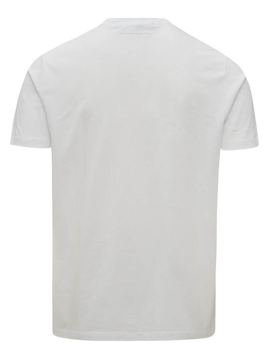 Karl Lagerfeld T-shirt Bărbătesc cu Mânecă Scurtă White