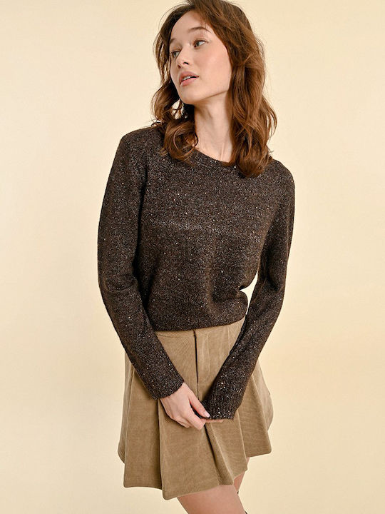 Molly Bracken Women's Long Sleeve Sweater Brown