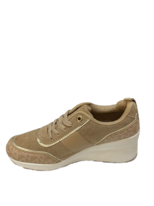 Plato Damen Sneakers Beige Dark