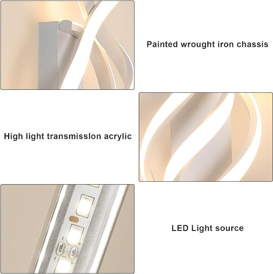 Powertech Leuchte Wand mit Integrierter LED und Neutralweißes Licht 35cm