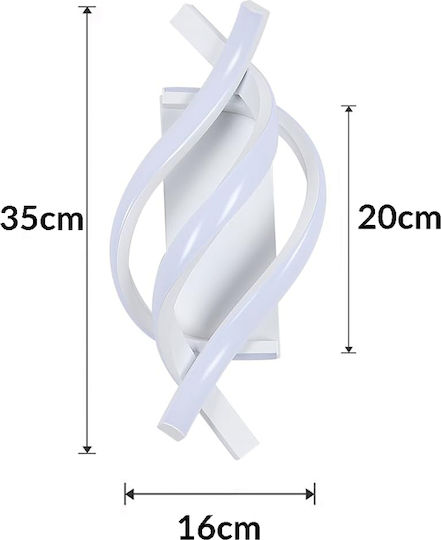 Powertech Leuchte Wand mit Integrierter LED und Neutralweißes Licht 35cm