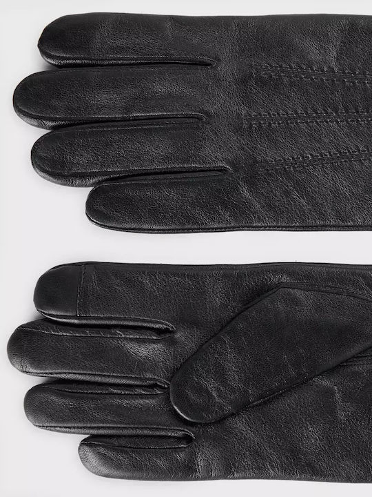 Hugo Boss Unisex Leather Gloves Black