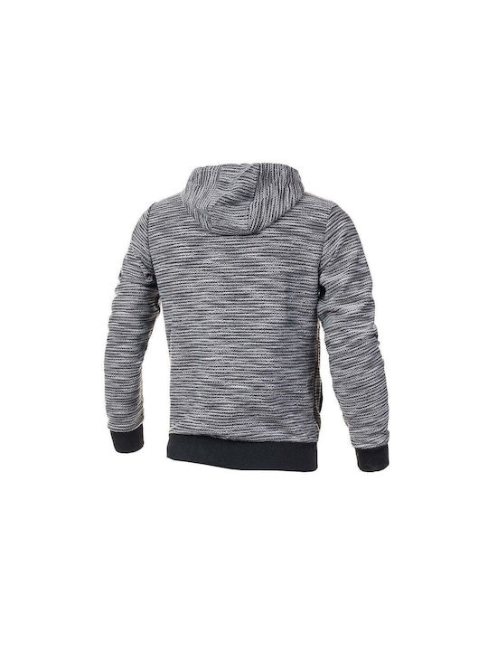 Senior Men's Sweatshirt Jacket with Hood Gray