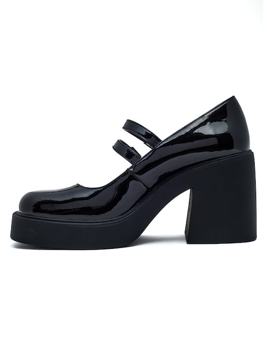 Laura Virgili Patent Leather Black Heels