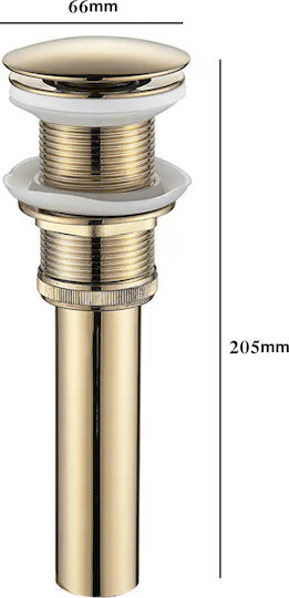 Naron Pop Up Kupfer Ventil Spülbecken Gold