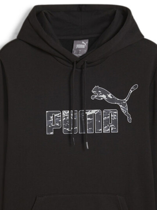 Puma M Ess+ Men's Sweatshirt with Hood Black