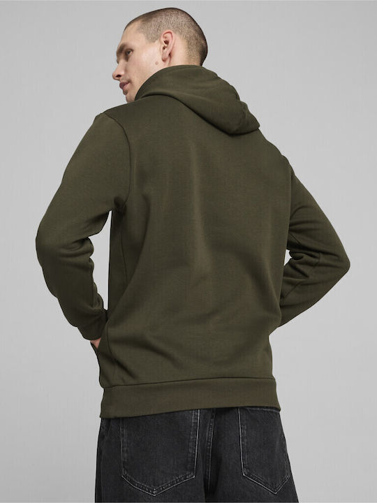 Puma M Power Graphic Men's Sweatshirt with Hood Khaki