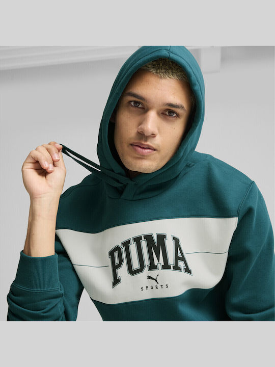 Sweatshirt mit Kapuze Petrol Blau
