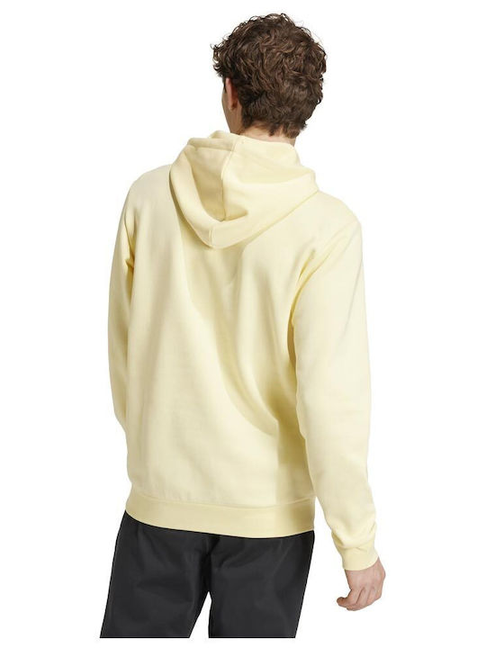 Adidas Men's Sweatshirt with Hood and Pockets Yellow