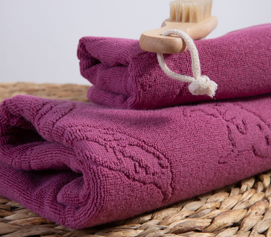 Nef-Nef Homeware Πετσέτα Σώματος Premium Birds 70x140εκ. Rose Βάρους 550gr/m²