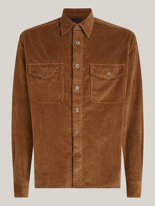 Tommy Hilfiger Overshirt Corduroy Shirt Sandy Brown