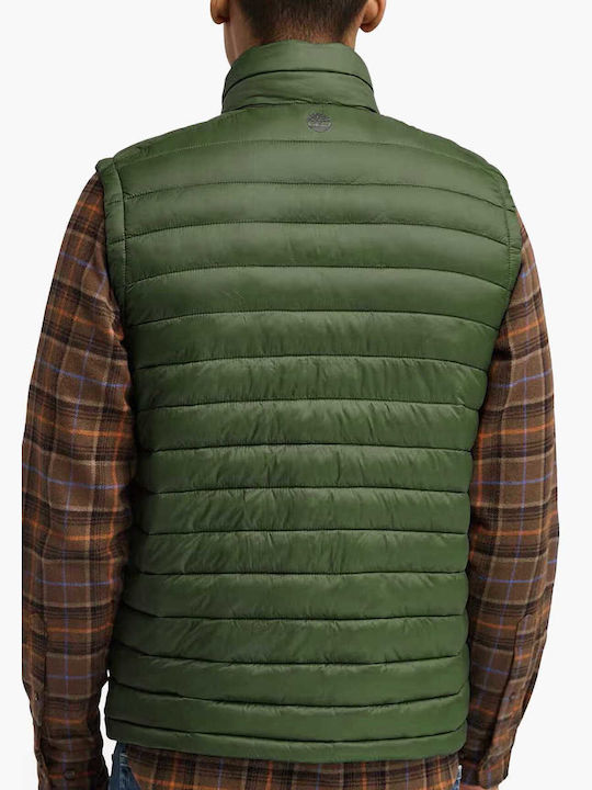 Timberland Men's Winter Sleeveless Bomber Jacket Waterproof GREEN