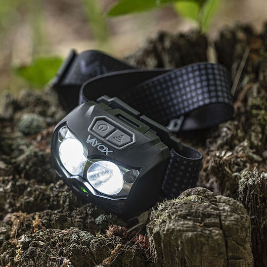 Vayox Rechargeable Headlamp LED IP65 with Maximum Brightness 500lm Black